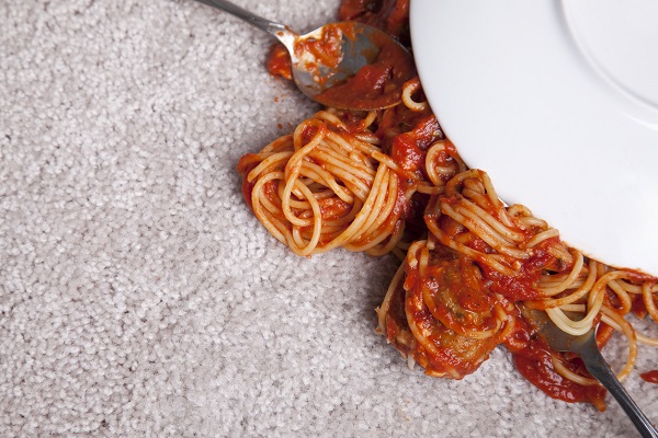 How to get food stains out of carpet.