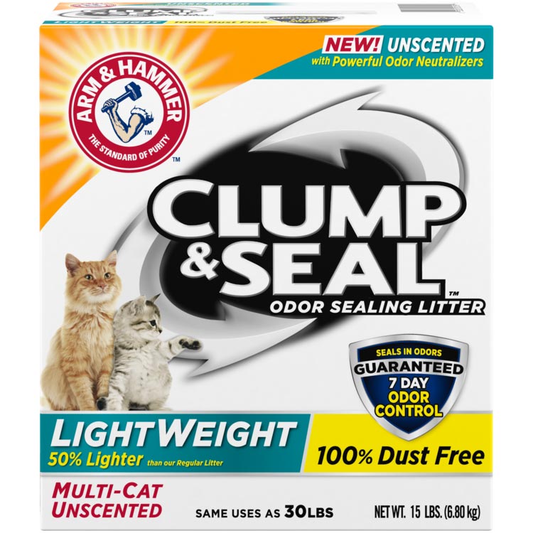 Clump Seal Lightweight Odor Sealing Clumping Litter Unscented 15 lb