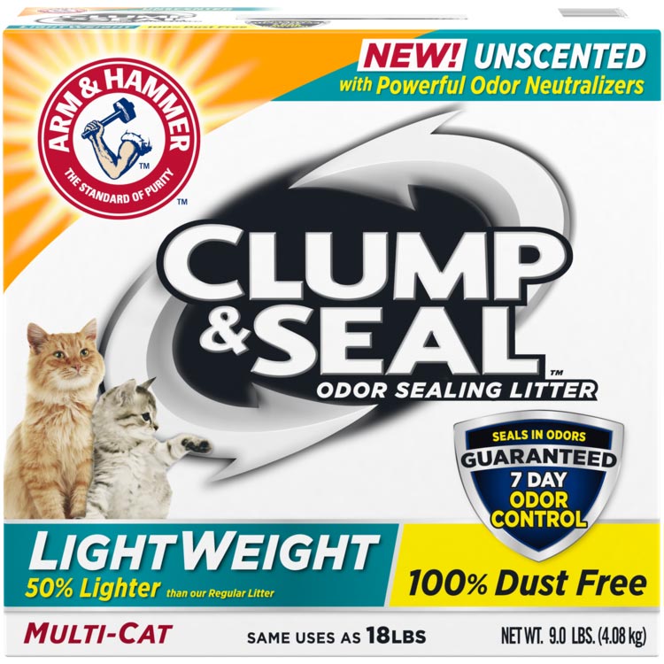 Clump Seal Lightweight Odor Sealing Clumping Litter Unscented 9 lb