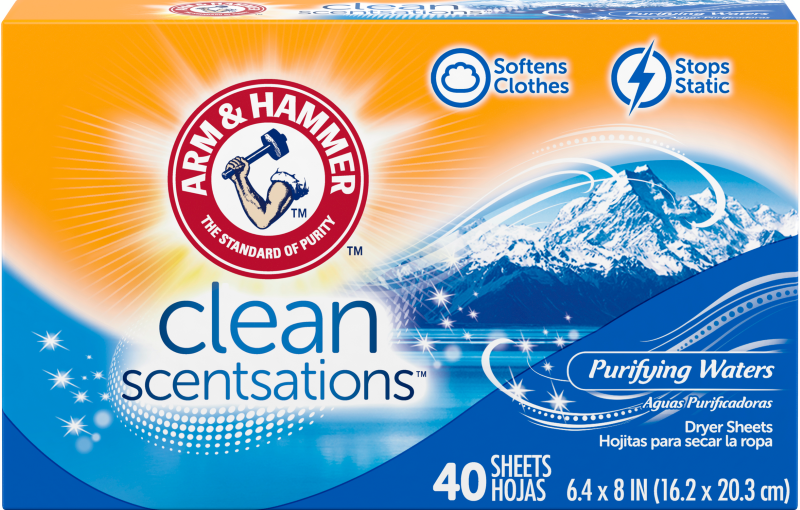 276140CTAHCleanScentsationsFabricSoftenerSheetsPurifyingWaters