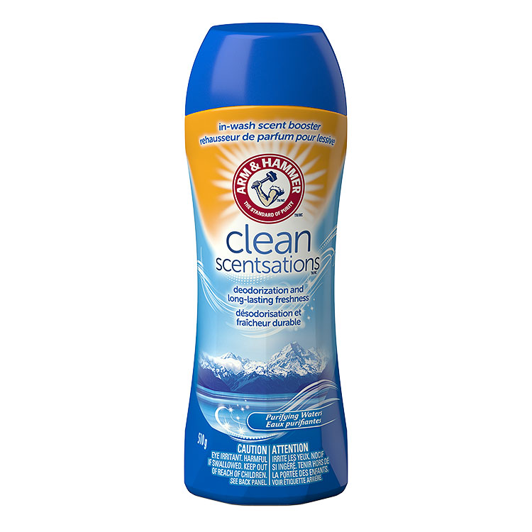 Rehausseur de parfum pour lessive Arm & Hammer<sup>MC</sup> Clean Scentsations<sup>MC</sup>, Eaux purifiantes Rehausseur de parfum pour lessive Arm & Hammer<sup>MC</sup> Clean Scentsations<sup>MC</sup>, Eaux purifiantes