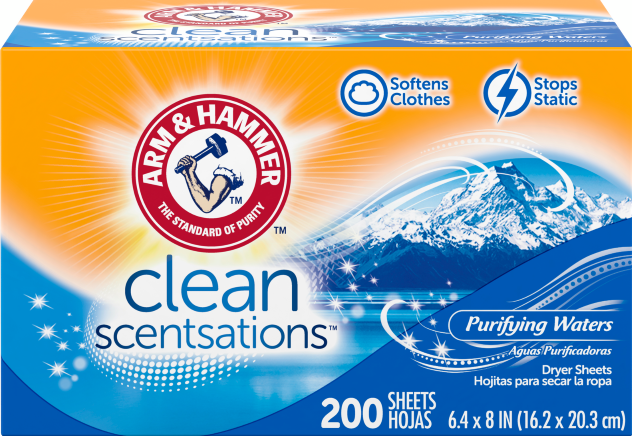 2763200CTAHCleanScentsationsFabricSoftenerSheetsPurifyingWaters
